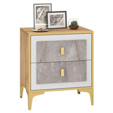 Nightstand with 2 Pull-out Drawers for Living Room Bedroom