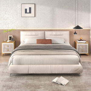 Nightstand with 2 Pull-out Drawers for Living Room Bedroom