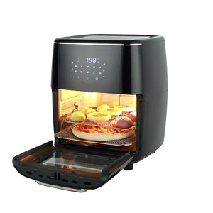 Large Capacity 13L Air Fryer with Transparent Rotating Oven