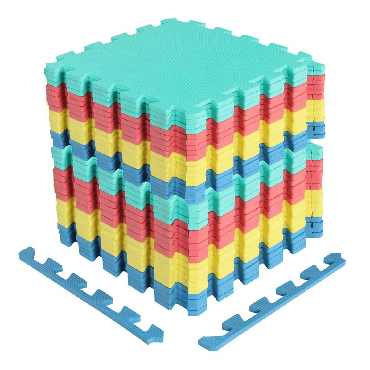 Non-Slip Protective Flooring for Living Room and Home Gym-Multicolor