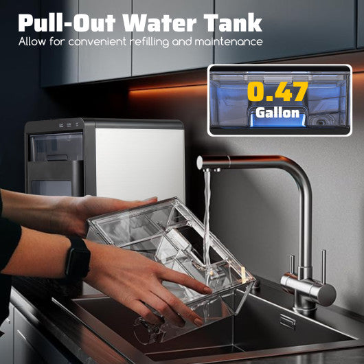 Nugget Ice Maker Countertop with Soft Chewable Pellet-Black