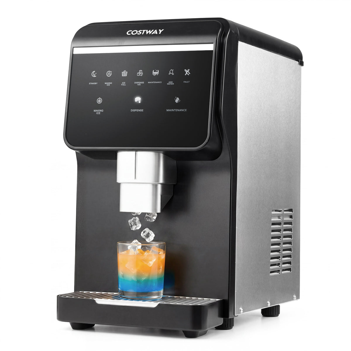 Nugget Ice Maker with Self Dispensing 80 LBS Per Day Chewable Pellet Ice Machine