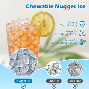 Nugget Ice Maker with Self Dispensing 80 LBS Per Day Chewable Pellet Ice Machine