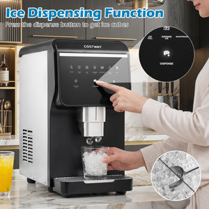 Nugget Ice Maker with Self Dispensing 80 LBS Per Day Chewable Pellet Ice Machine