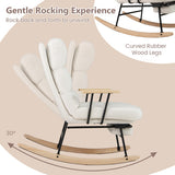 Vanity Desk Makeup Table with Stool 3-Color Lights and Charging Station-White