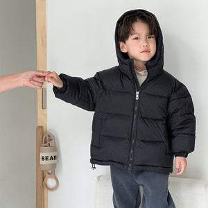 Winter Boys And Girls Thickened Hooded Down Jacket