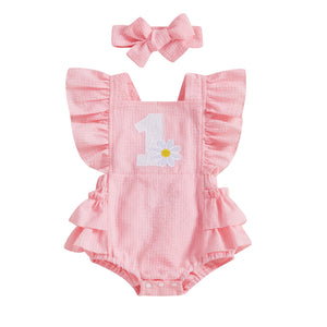 Girls' Fashion Little Daisy Printed Romper