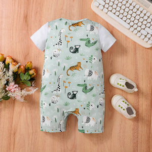 Boys Fashion Summer Short Sleeve Rompers