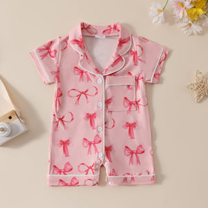 Printed Fashion Personalized Girls' Bow Jumpsuit