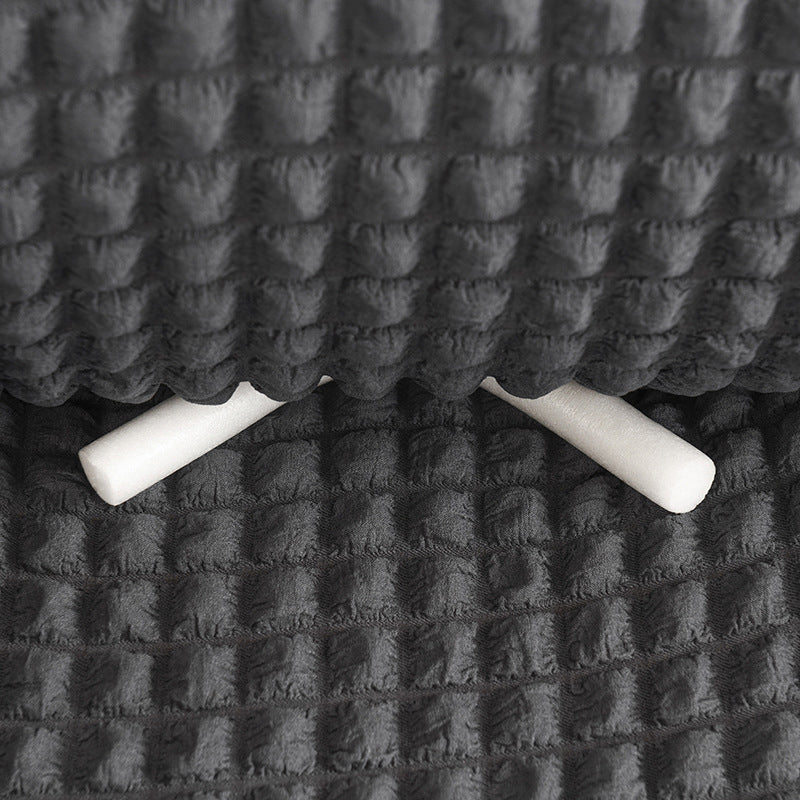 High-Quality Seersucker Stretch Sofa Slipcover with Elastic Bottom and Skirt Washable Furniture Protector for Kids and Pets 1/2/3/4 Seater Options