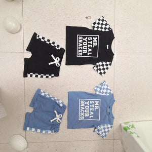 Children's Fashion Letter Print Short-sleeve Suit
