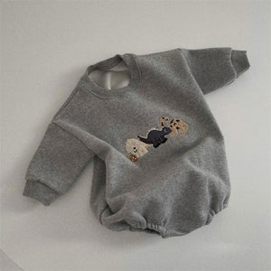 Ins Infant Toddler Korean Style Winter Clothes Jumpsuit