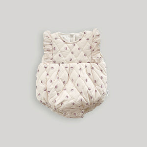 Winter Clothing Infant Girl Dotted Prints Vest Quilted Jumpsuit Romper