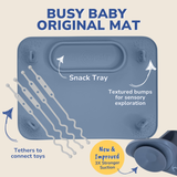 Busy Baby Mat with Toy Straps PEWTER