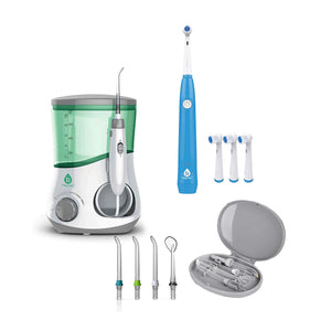 Pursonic Smile Pro Bundle: Professional Oral Irrigator + USB Rechargeable Rotary Toothbrush by Pursonic