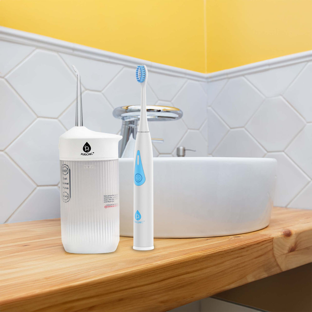 Ultimate Smile Care Duo: Triple-Head Tooth Wizard & Travel-Ready Water Flosser by Pursonic