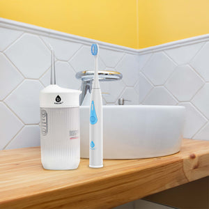 Ultimate Smile Care Duo: Triple-Head Tooth Wizard & Travel-Ready Water Flosser