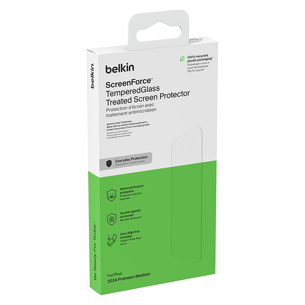 Belkin Glass Screen Protector with EZ Tray for Apple iPhone 16 Pro by Belkin