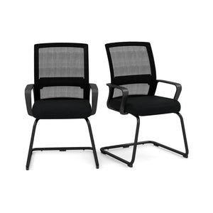 Office Guest Chair with Lumbar Support for Waiting Room-2 Pieces