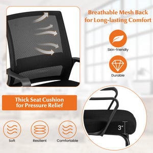 Office Guest Chair with Lumbar Support for Waiting Room-2 Pieces