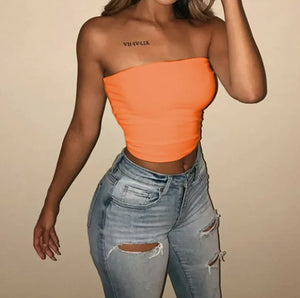 Exposed belly button wrap chest