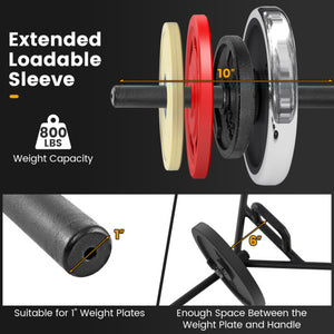 3-Tier Kitchen Serving Cart Utility Standing Microwave Rack with Hooks-Black