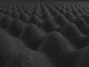 Egg Crate Acoustic Foam Panels - Charcoal Black Color