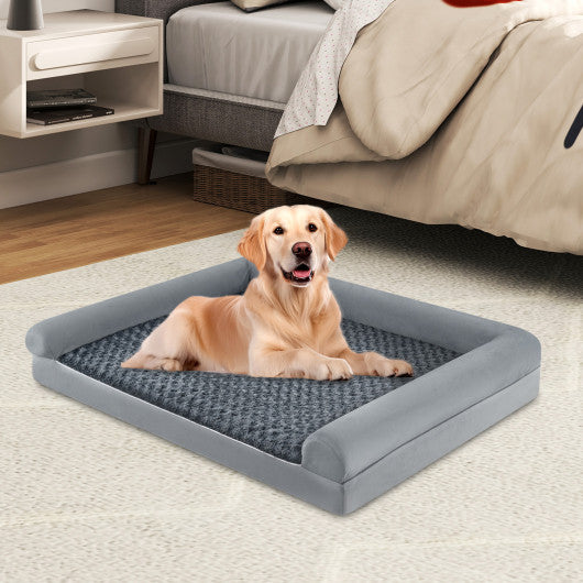 Orthopedic Foam Dog Bed Large Dog Sofa Couch with Removable Cover-L
