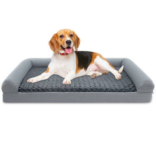 Orthopedic Foam Dog Bed Large Dog Sofa Couch with Removable Cover-L