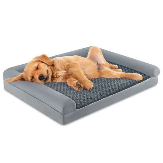 Orthopedic Foam Dog Bed Large Dog Sofa Couch with Removable Cover-L