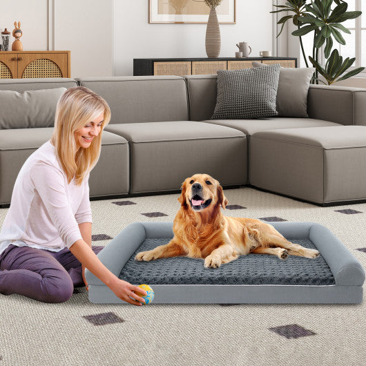 Orthopedic Foam Dog Bed Large Dog Sofa Couch with Removable Cover-XXL