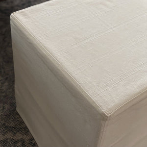 Deluxe Slipcover Upholstered Ottoman