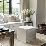 Deluxe Slipcover Upholstered Ottoman