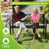 4 Pieces Patio Furniture Set Fabric Lawn Chairs and Loveseat with Glass Coffee Table