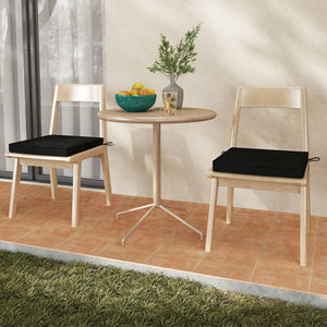 Outdoor Chair Cushion Set of 2 Waterproof Fade-Resistant Olefin Seat Cushions-Black