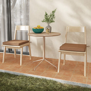 Outdoor Chair Cushion Set of 2 Waterproof Fade-Resistant Olefin Seat Cushions-Brown