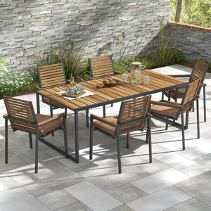 Outdoor Chair Cushion Set of 2 Waterproof Fade-Resistant Olefin Seat Cushions-Brown