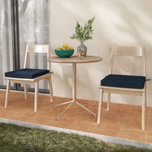 Outdoor Chair Cushion Set of 2 Waterproof Fade-Resistant Olefin Seat Cushions-Navy
