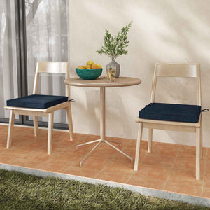 Outdoor Chair Cushion Set of 2 Waterproof Fade-Resistant Olefin Seat Cushions-Navy