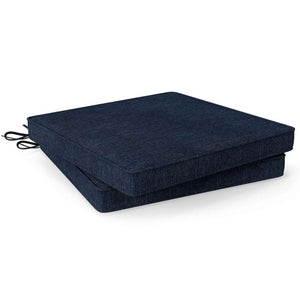 Outdoor Chair Cushion Set of 2 Waterproof Fade-Resistant Olefin Seat Cushions-Navy