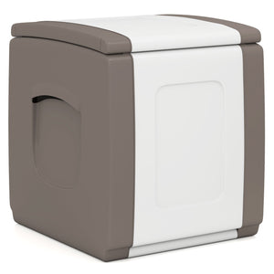 Outdoor Deck Box with Lid for Packages and Garden-Beige