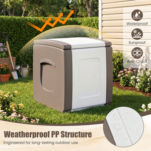 Outdoor Deck Box with Lid for Packages and Garden-Beige