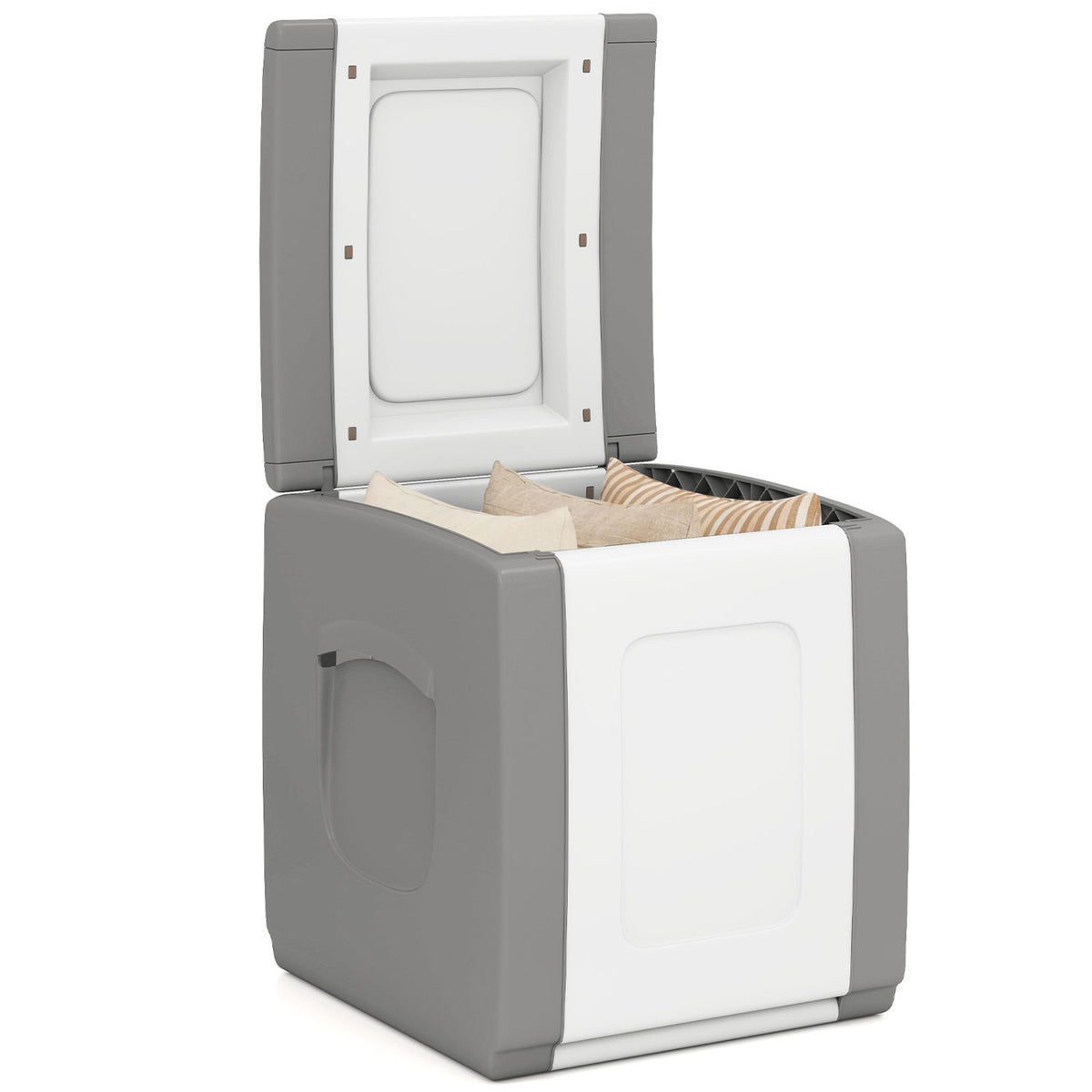 Outdoor Deck Box with Lid for Packages and Garden-Gray