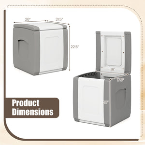 Outdoor Deck Box with Lid for Packages and Garden-Gray