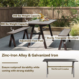 34.5" Rubber Wood 2-Tier Round Center Table with Spacious Tabletop and Storage Shelf-Gray