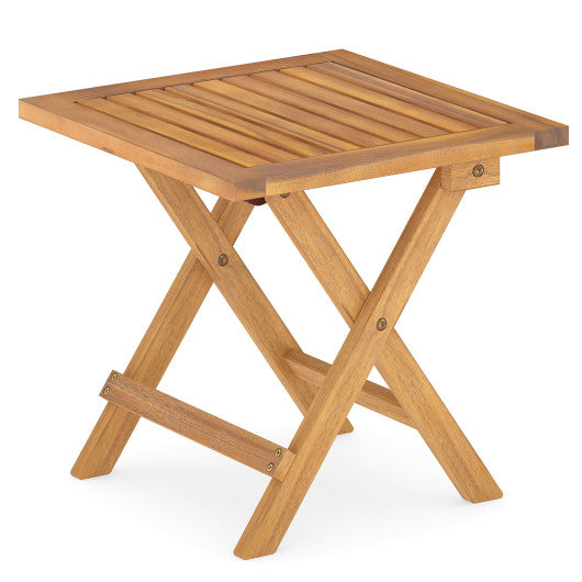 Outdoor Folding Side Table for Small Space and Garden-1