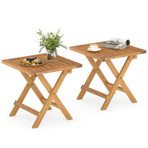 Outdoor Folding Side Table for Small Space and Garden-2