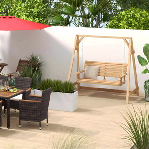 Patio Bundle: Outdoor Furniture Set+Patio Umbrella+Patio Swing+Bistro Set