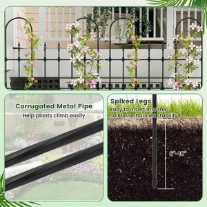 58 x 73 Inch Outdoor Garden Rose Arch Trellis for Climbing Plants
