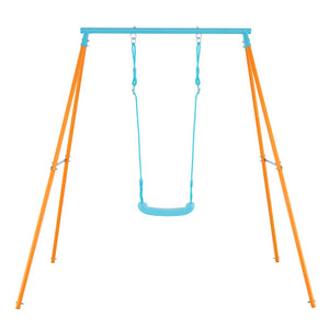 Outdoor Heavy Duty Metal Toddler Swing Set with Stand-Orange